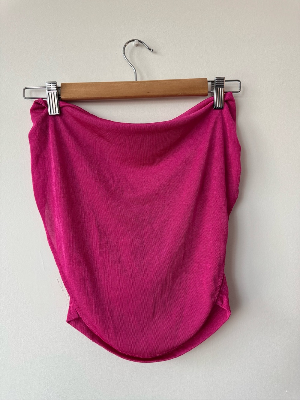 SHEIN Hot Pink Cowl Neck Low Back Strapless Tube Top Size Small (US 4)